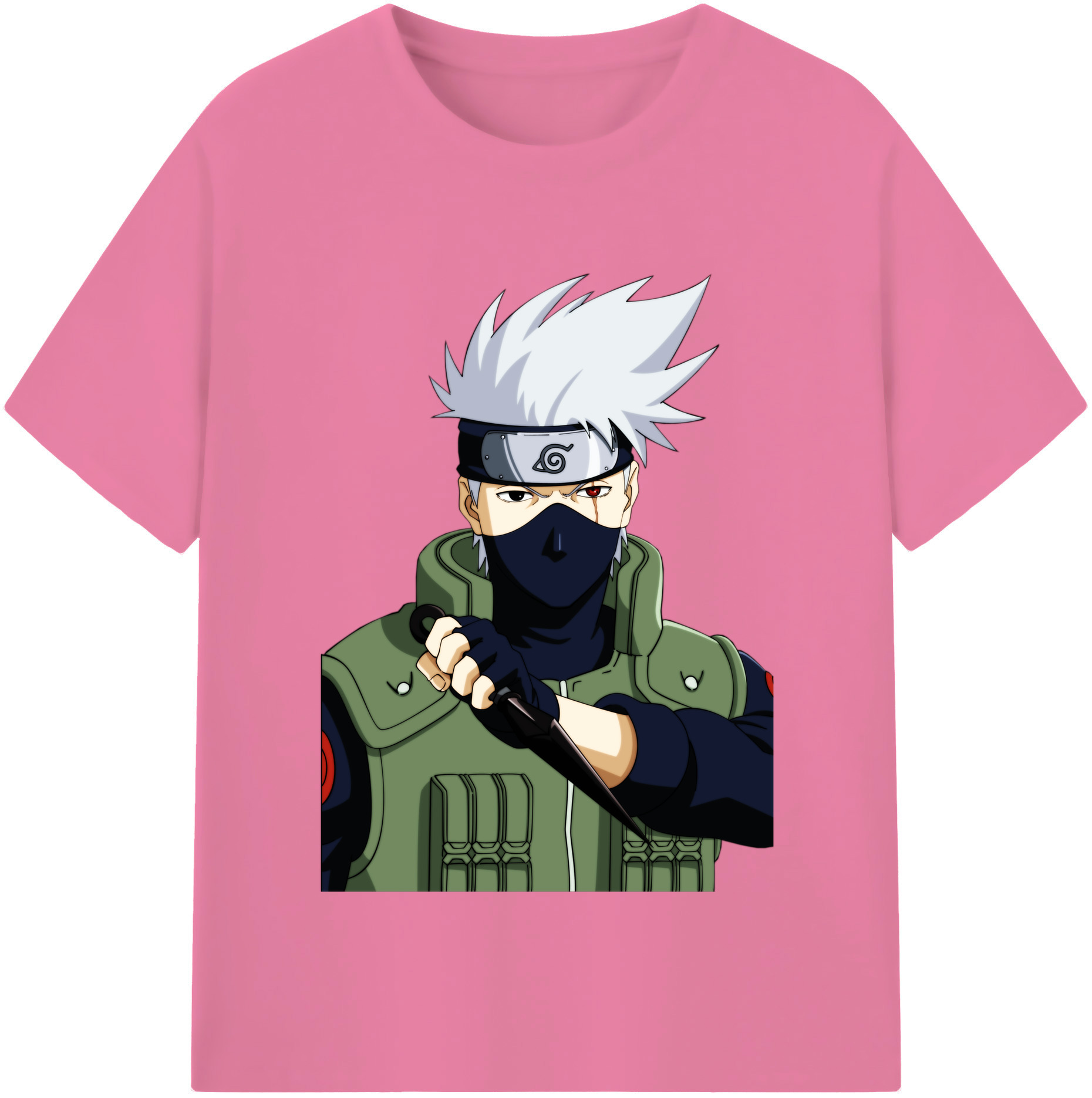 （画像用） NARUTO -ナルト- はたけ カカシ Hatake Kakashi 綿100％半袖Tシャツ（フロントプリント）